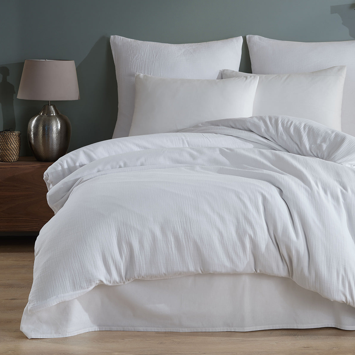Musselin Bettwäsche Set, Uni, 100% Baumwolle, 80x80 cm Kissenbezug – Bild 12