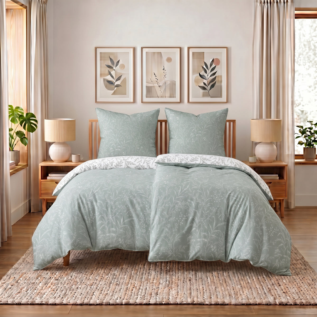 Bettwäsche Blossom, Reißverschluss, 80x80 cm Kissenbezug, Polycotton – Bild 10