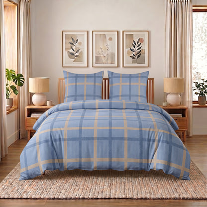 Bettwäsche Peak Dunkelblau, Reißverschluss, 80x80 cm Kissenbezug, Polycotton – Bild 1