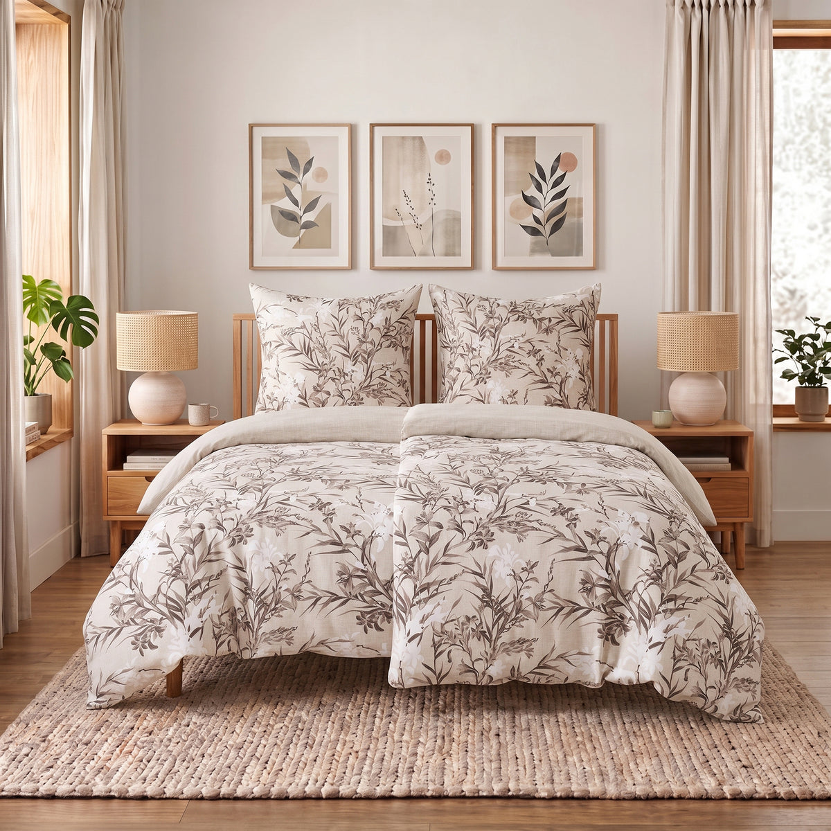 Bettwäsche Yaprak, Reißverschluss, 80x80 cm Kissenbezug, Polycotton – Bild 11