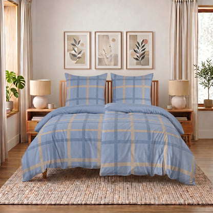 Bettwäsche Peak Dunkelblau, Reißverschluss, 80x80 cm Kissenbezug, Polycotton – Bild 10