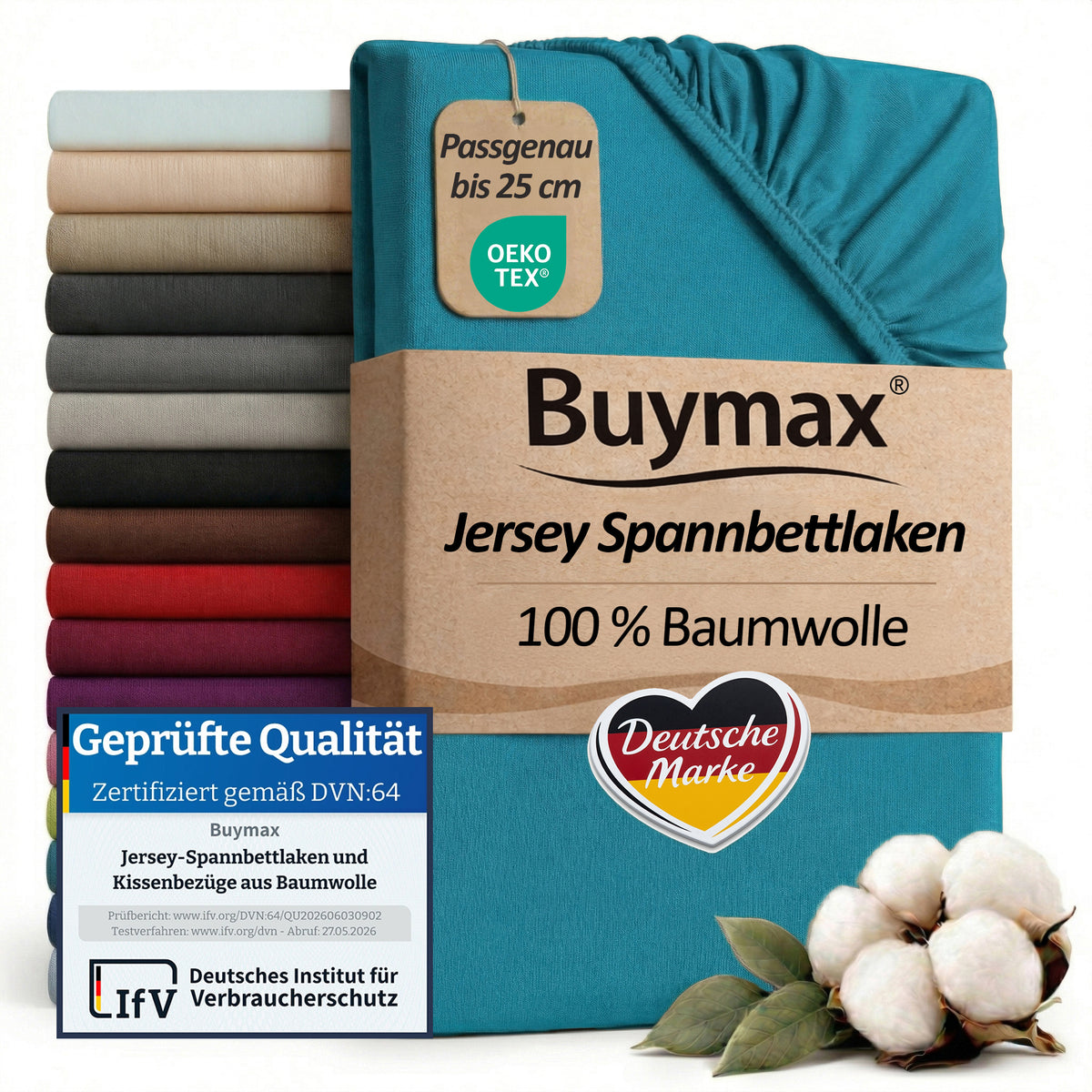 Jersey Spannbettlaken 140x200 cm – Bild 75