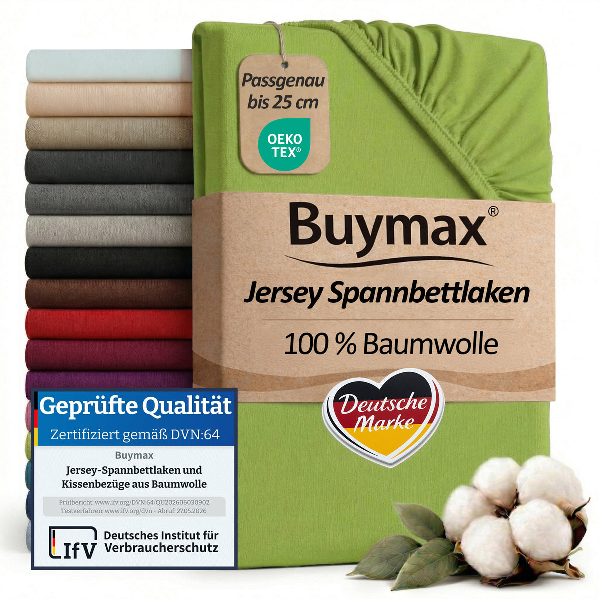 Jersey Spannbettlaken 120x200 cm – Bild 24