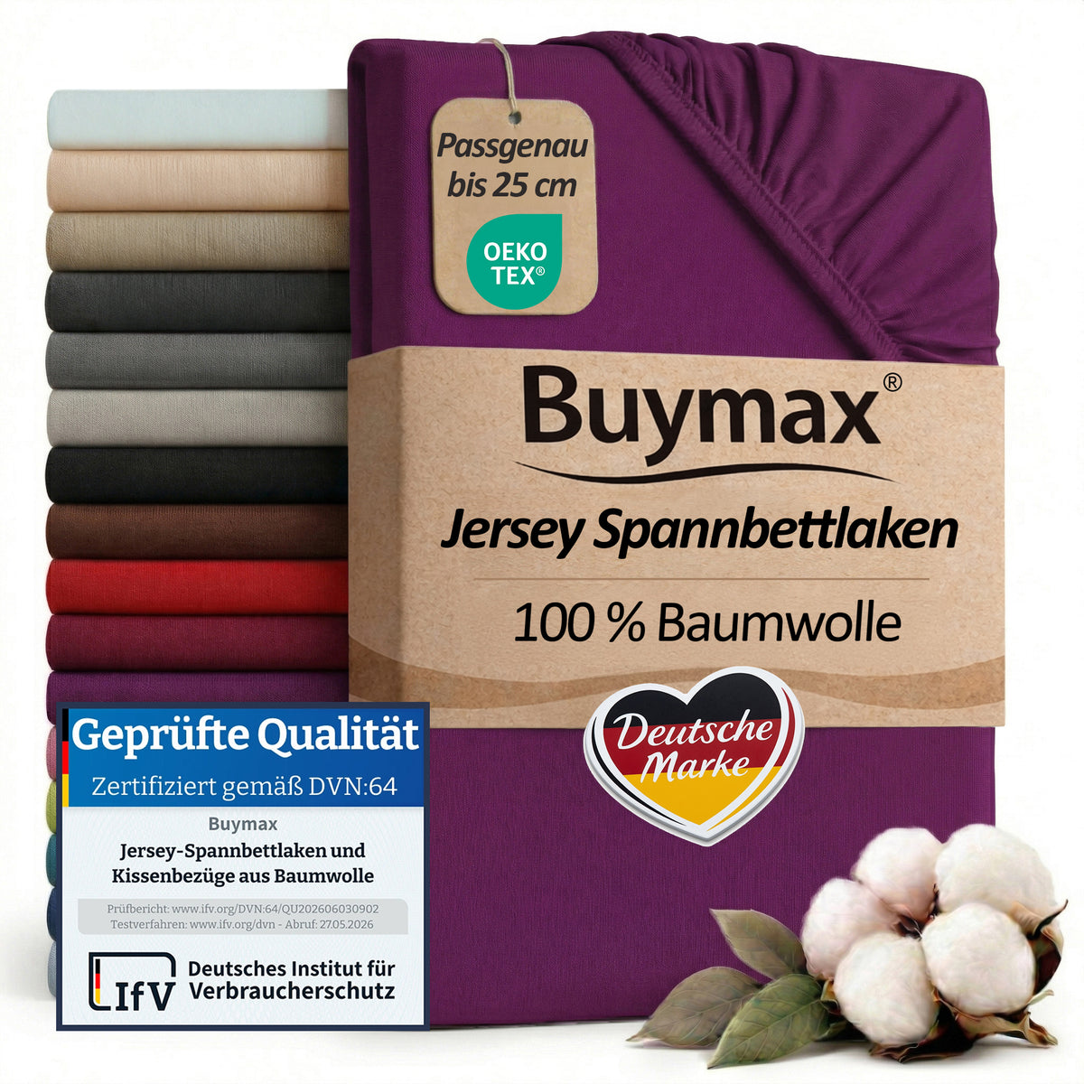 Jersey Spannbettlaken 80x200 cm – Bild 29