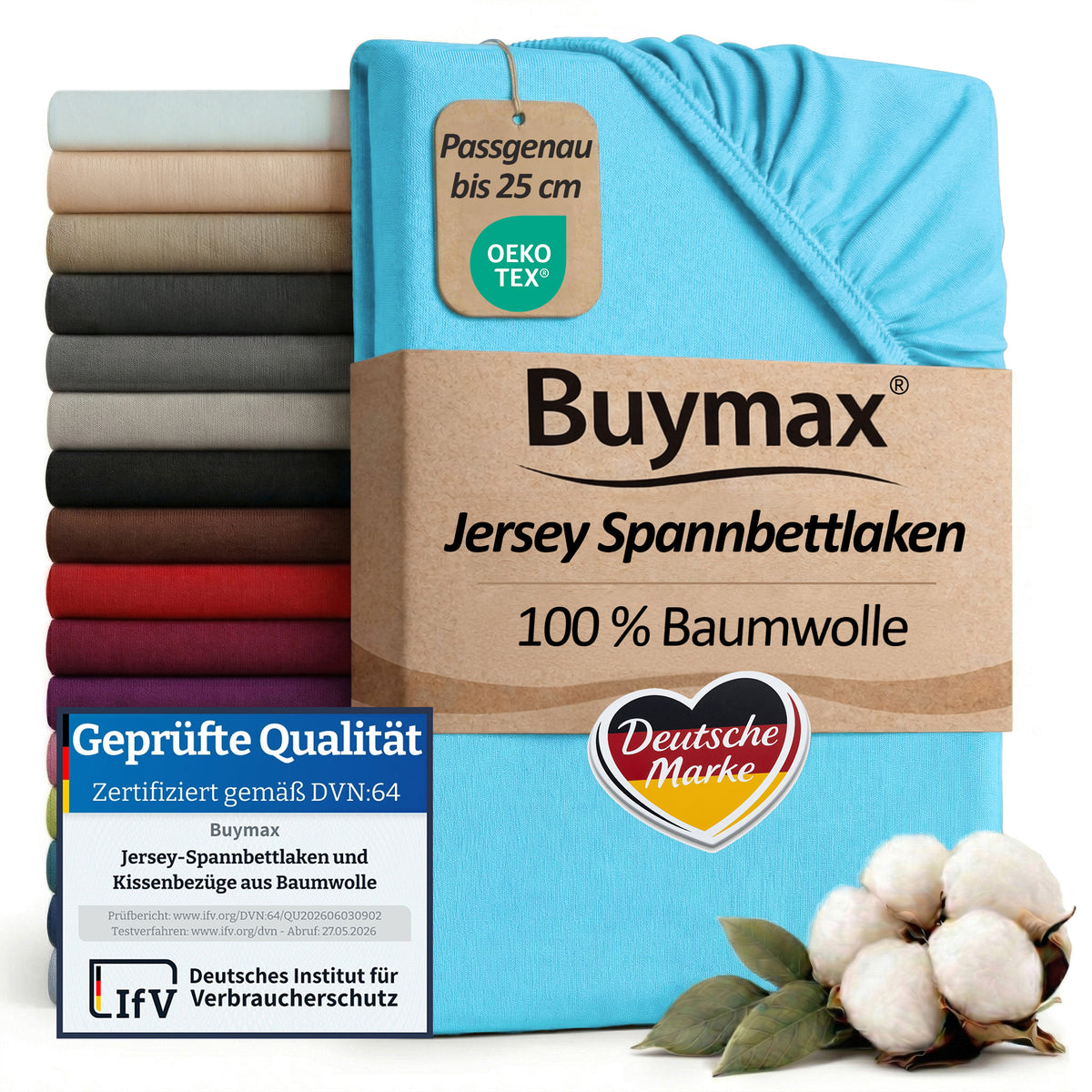 Jersey Spannbettlaken 90x200 cm – Bild 67