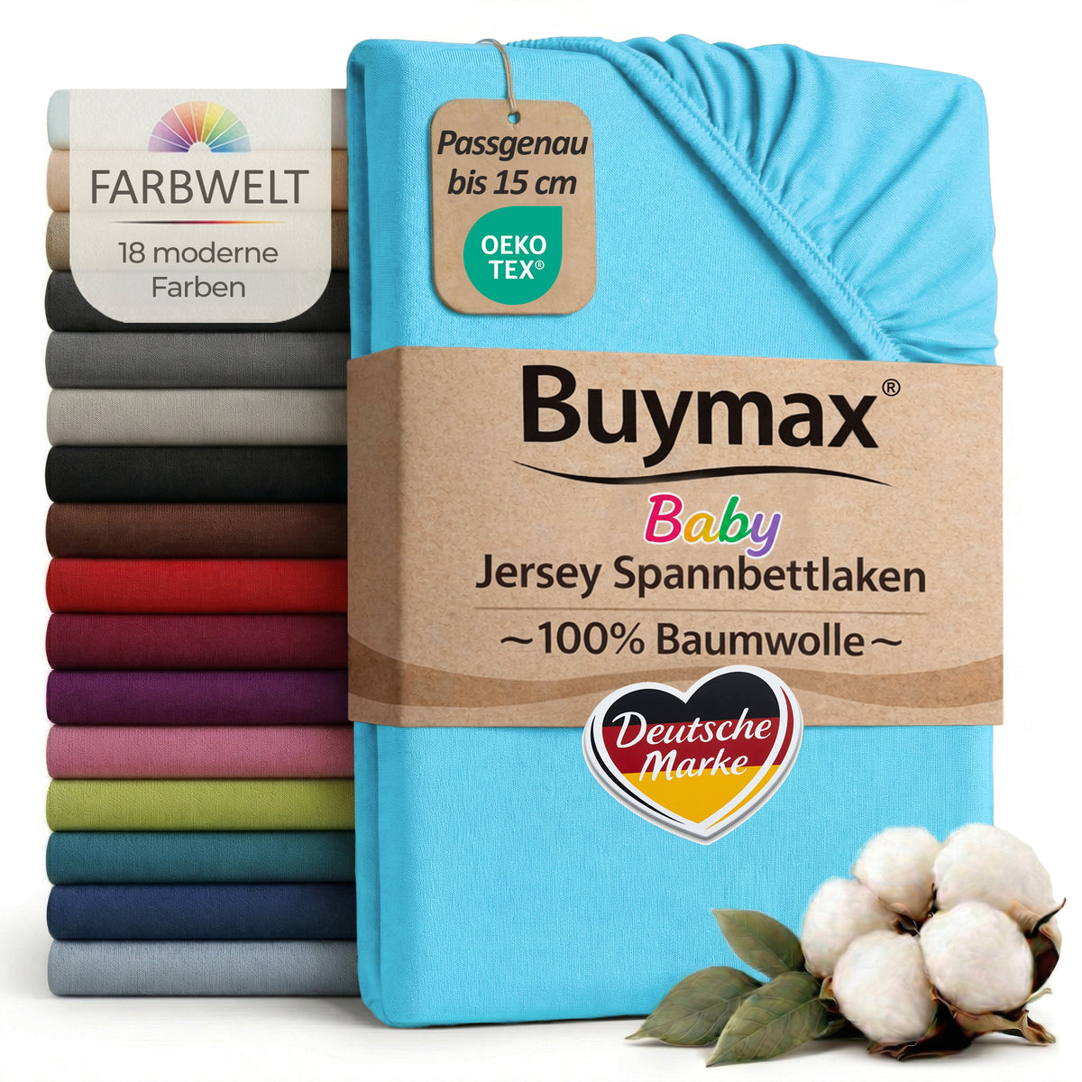 Jersey Spannbettlaken 60x120 cm – Bild 64