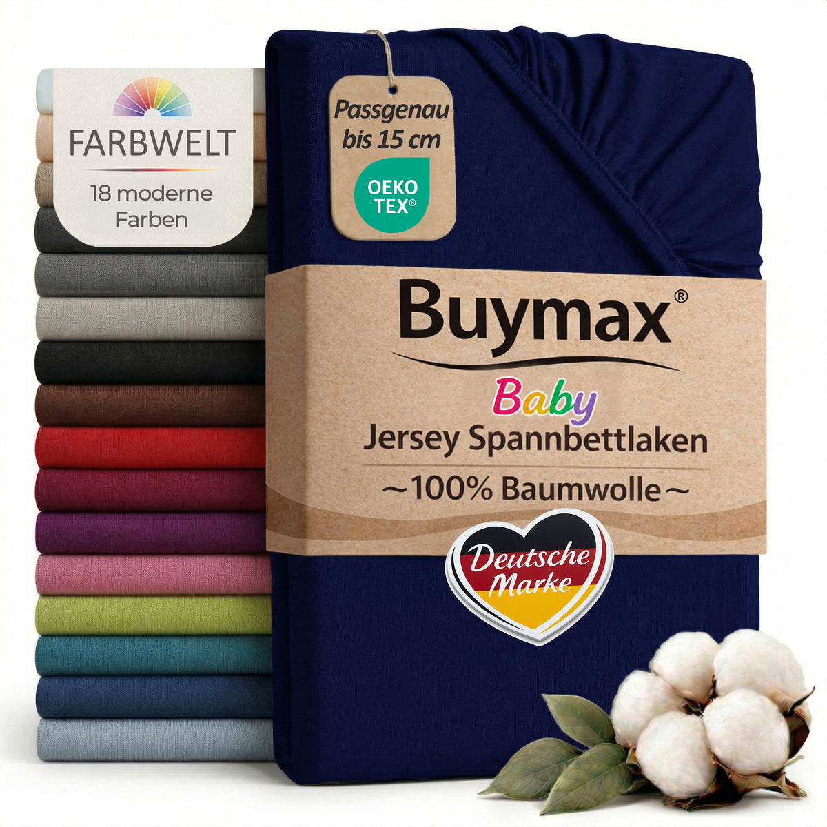 Jersey Spannbettlaken 60x120 cm – Bild 49