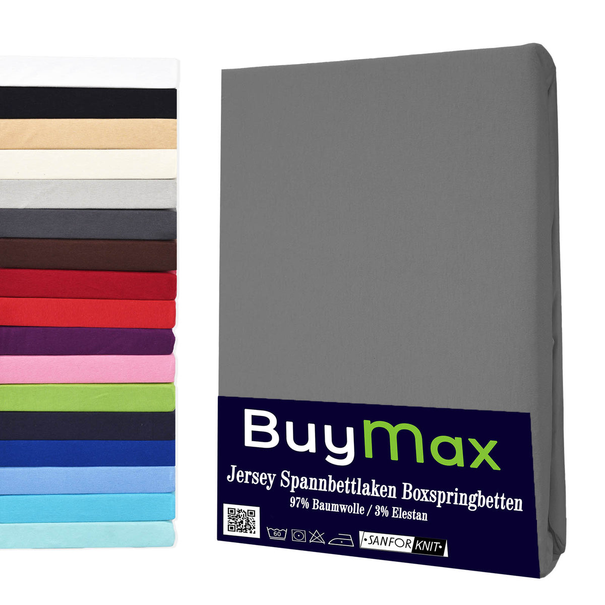 Anthrazitgrau Wasserbett Spannbettlaken - Buymax