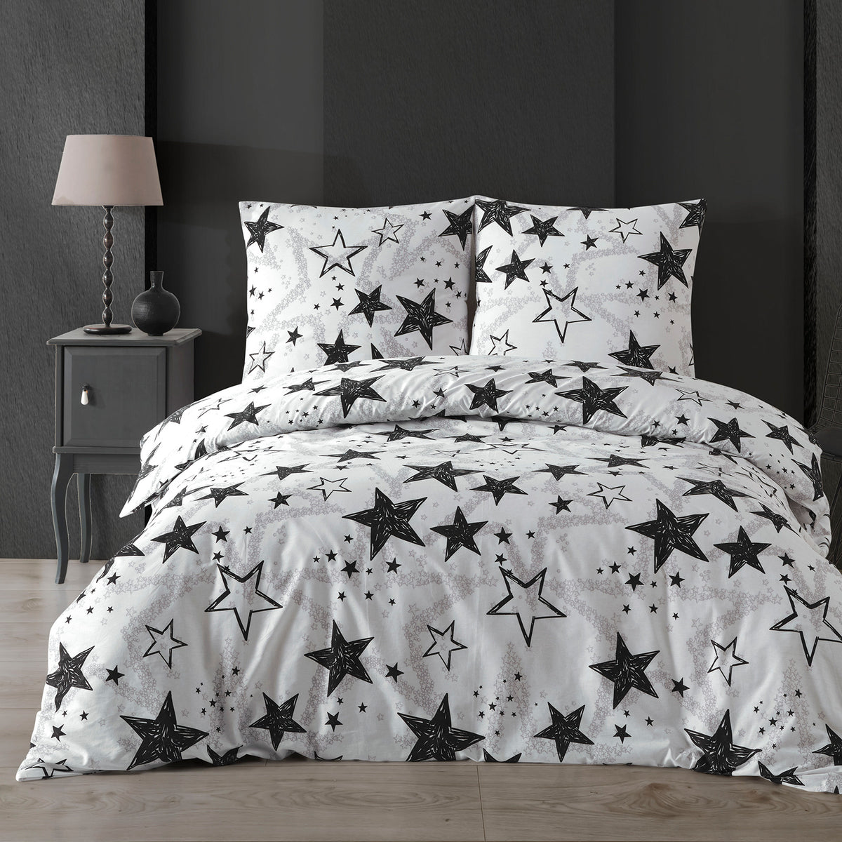 Renforcé Bettwäsche Set Stella, 100% Baumwolle, Reißverschluss, 80x80 cm Kissenbezug – Bild 1
