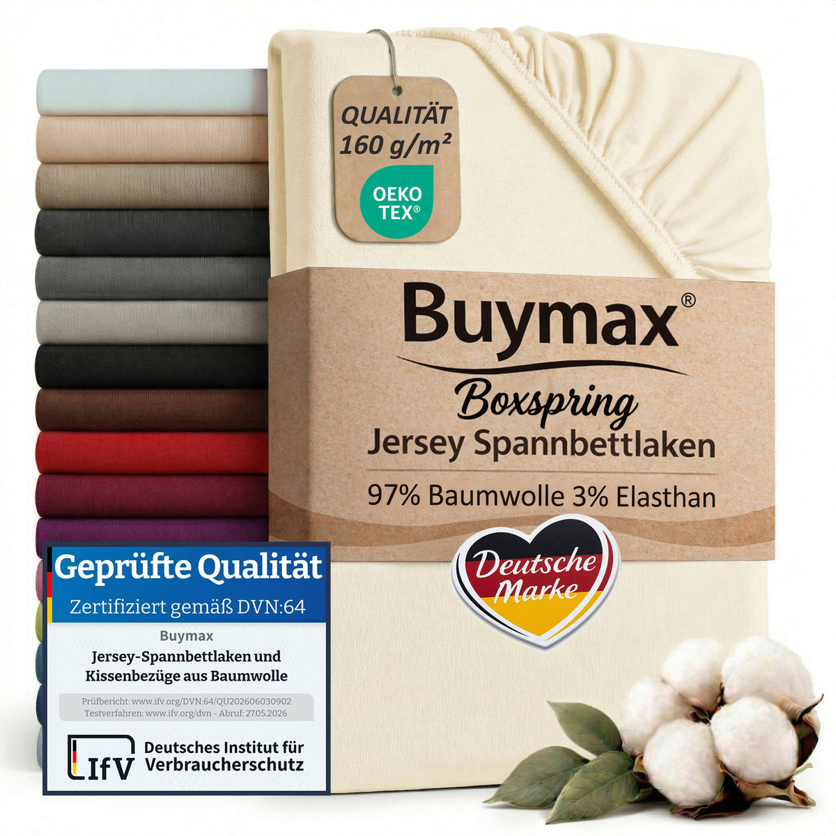 Jersey Wasserbett Spannbettlaken 140x200 - 160x220 cm