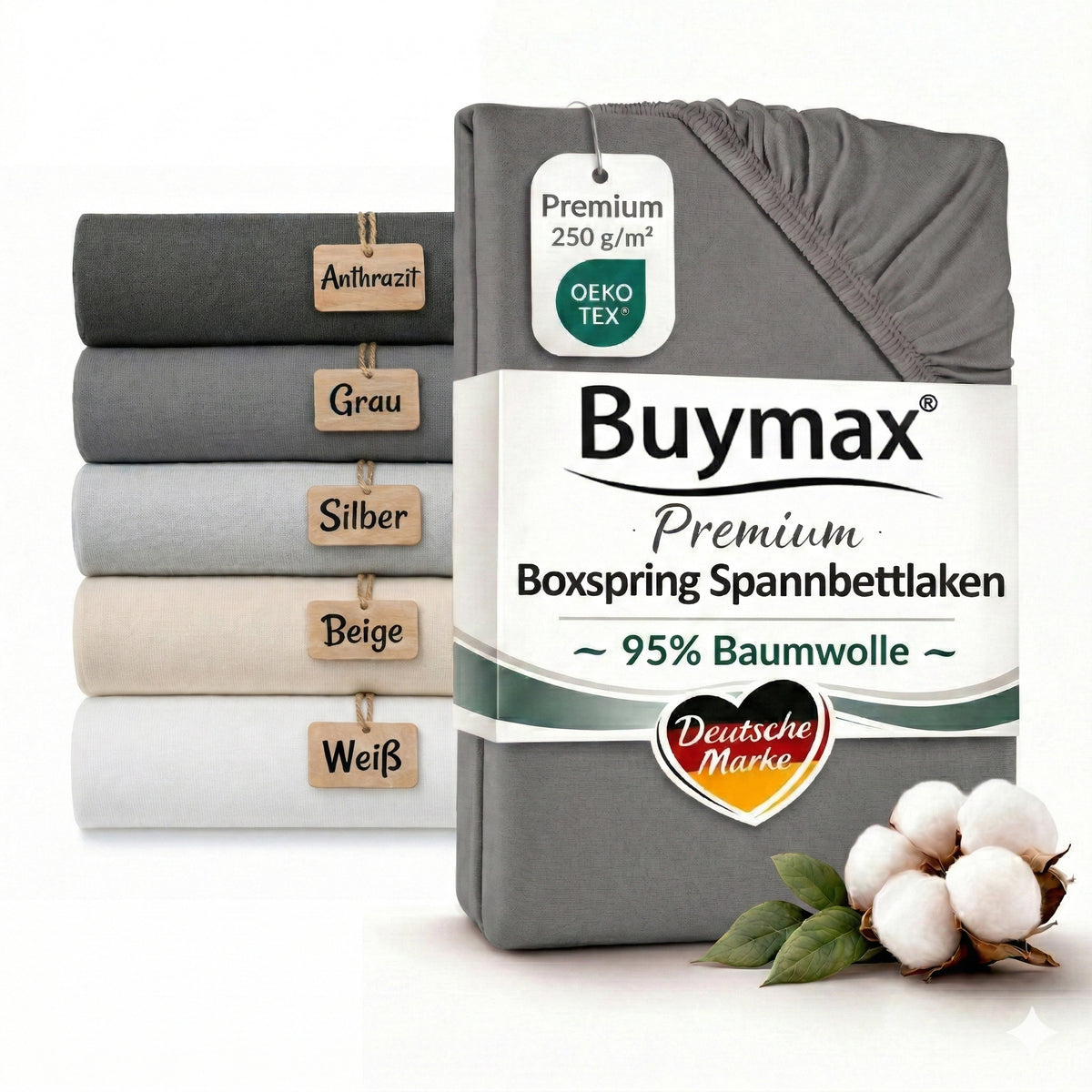 Premium Boxspringbett Spannbettlaken 180x200–200x220 cm – Bild 19
