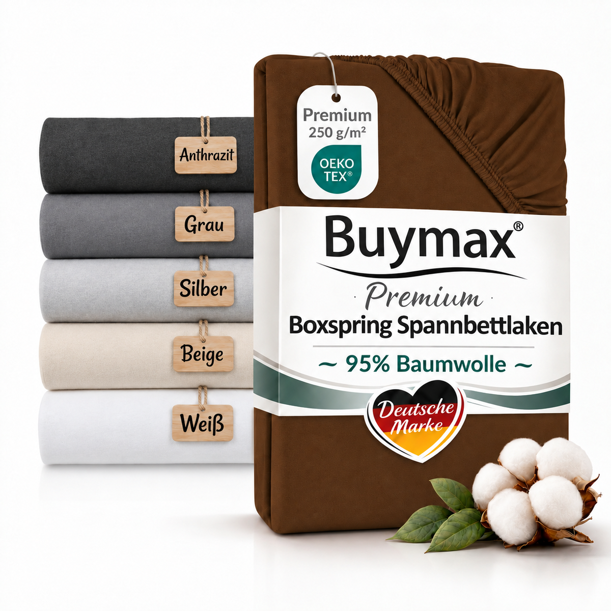 Premium Boxspringbett Spannbettlaken 140x200–160x220 cm – Bild 39