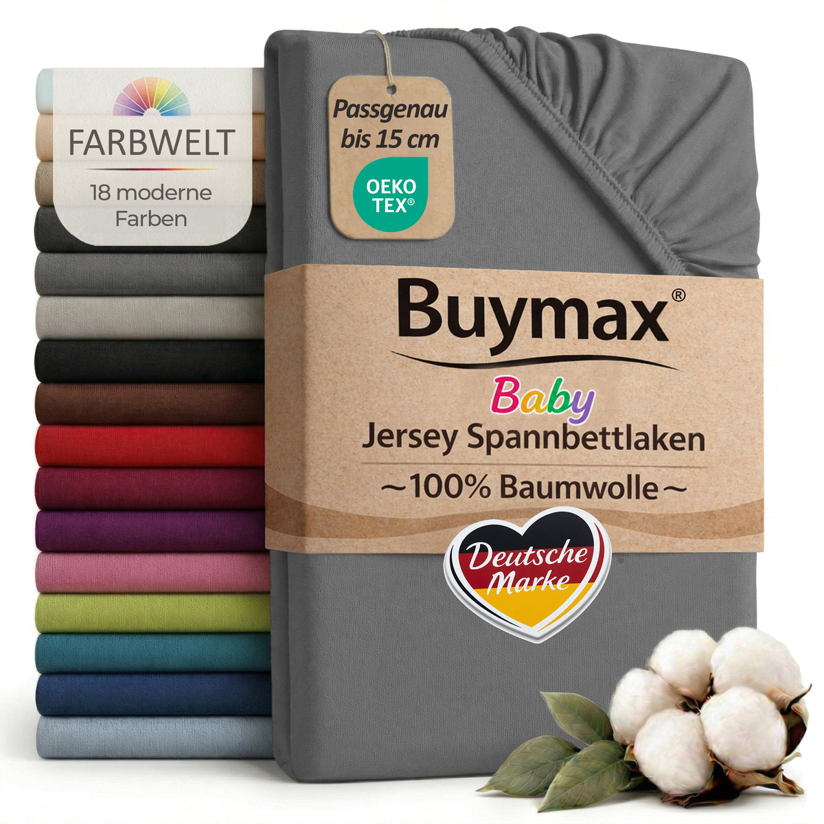 Jersey Spannbettlaken 70x140 cm – Bild 23