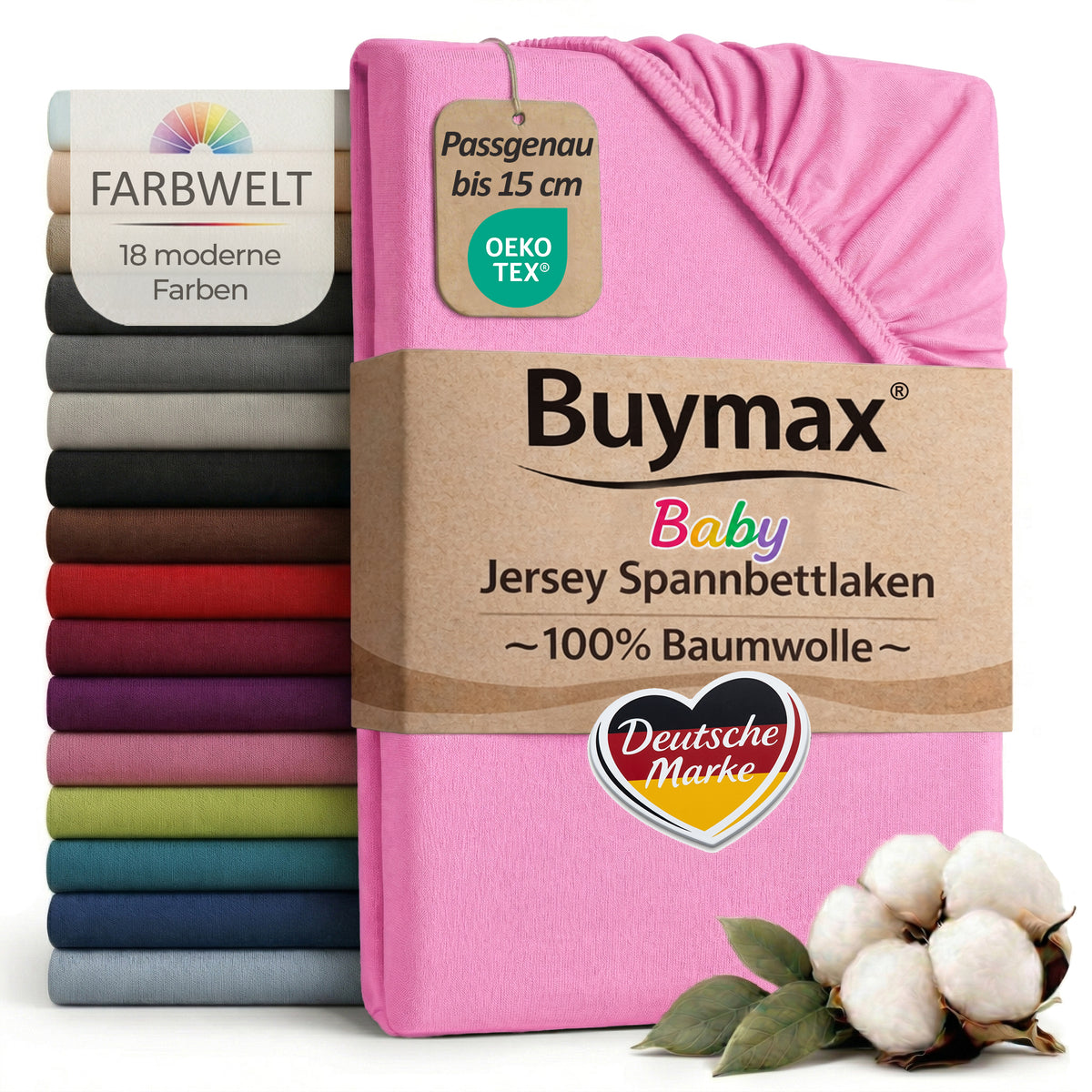 Jersey Spannbettlaken 70x140 cm – Bild 8