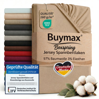 Jersey Wasserbett Spannbettlaken, 180x200 - 200x220 cm