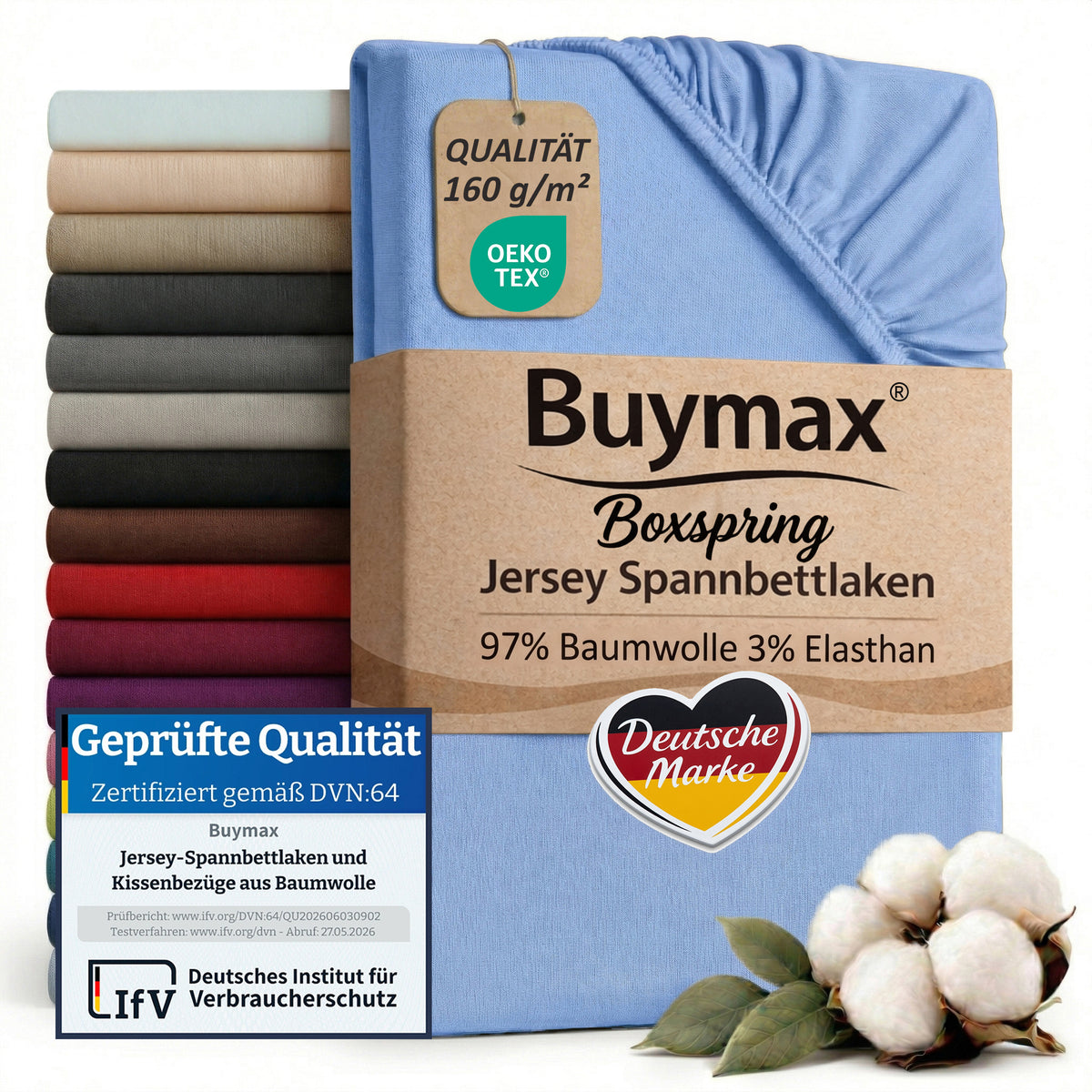 Jersey Wasserbett Spannbettlaken, 180x200 - 200x220 cm