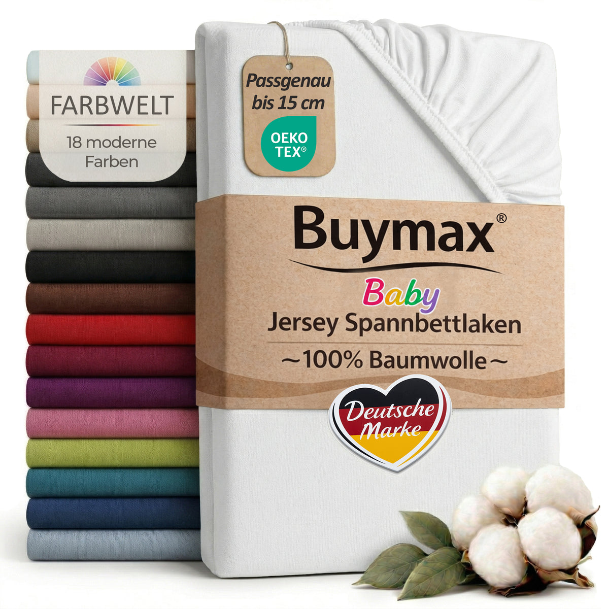 Jersey Spannbettlaken 70x140 cm – Bild 1