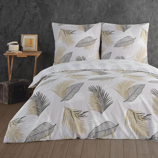 Renforcé Bettwäsche Set Sonella, 100% Baumwolle, Reißverschluss, 80x80 cm Kissenbezug – Bild 1