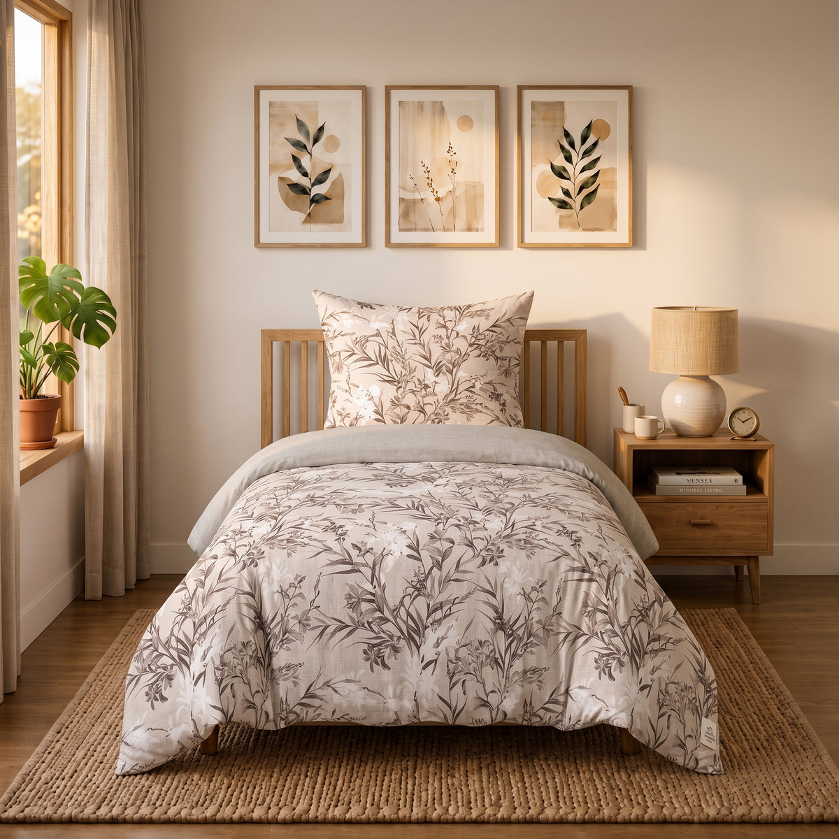 Bettwäsche Yaprak, Reißverschluss, 80x80 cm Kissenbezug, Polycotton – Bild 9