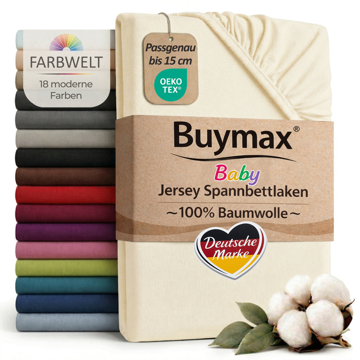 Jersey Spannbettlaken 70x140 cm – Bild 73