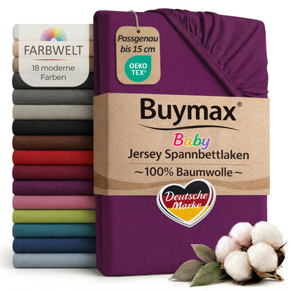 Jersey Spannbettlaken 60x120 cm – Bild 29