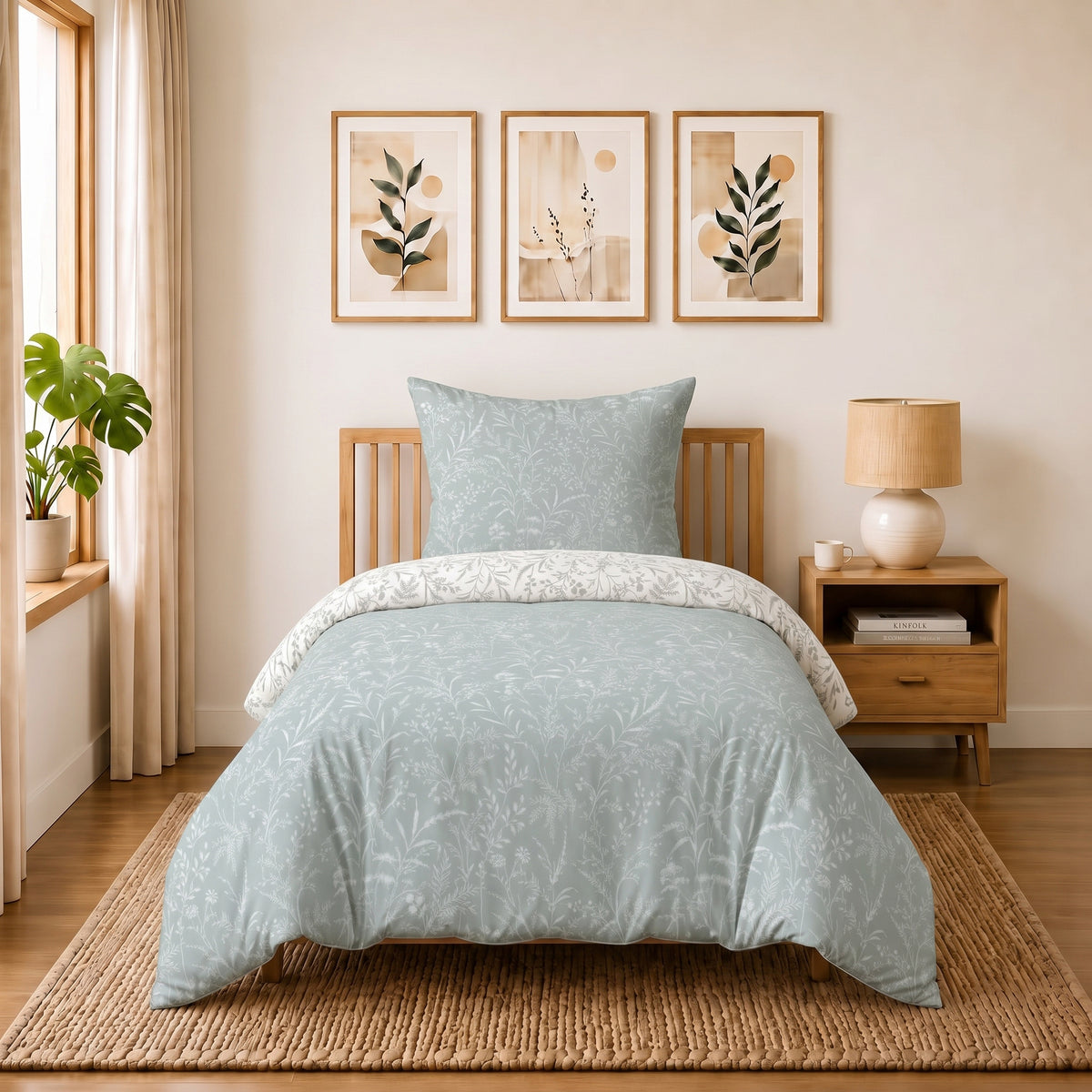 Bettwäsche Blossom, Reißverschluss, 80x80 cm Kissenbezug, Polycotton – Bild 2