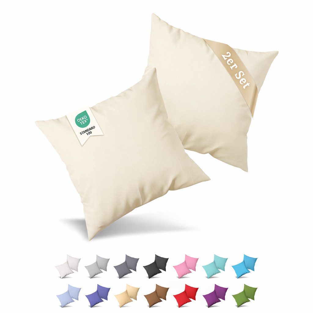 Jersey Kissenbezug, 2er-Set, 40x60 cm