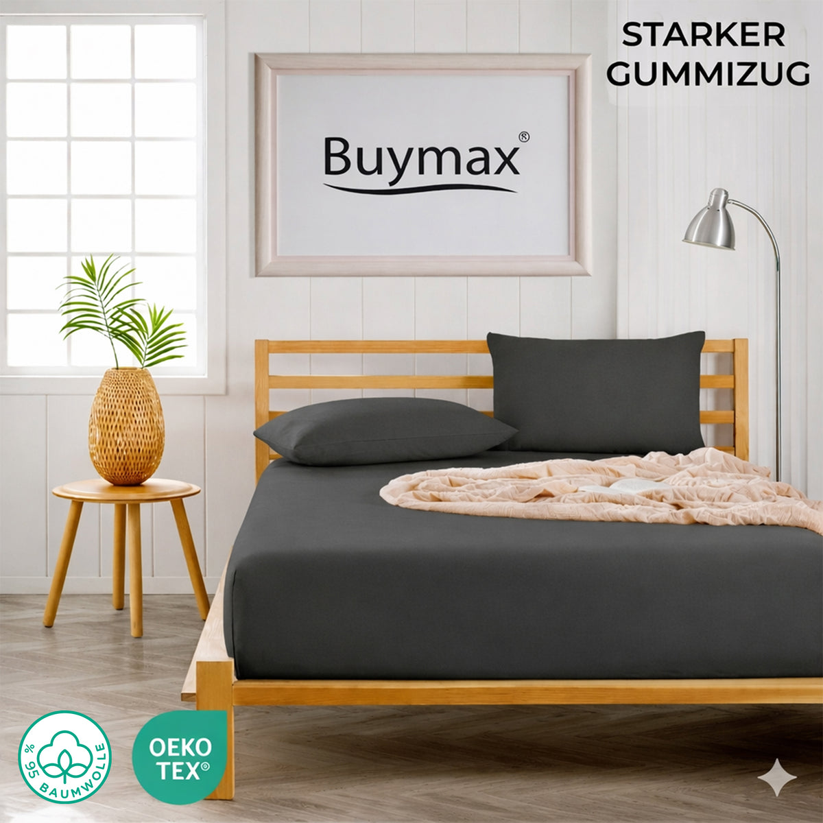 Premium Boxspringbett Spannbettlaken 180x200–200x220 cm – Bild 16