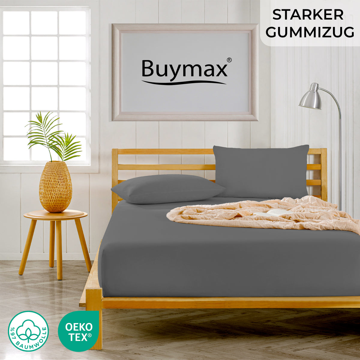 Jersey Wasserbett Spannbettlaken 140x200 - 160x220 cm – Bild 10