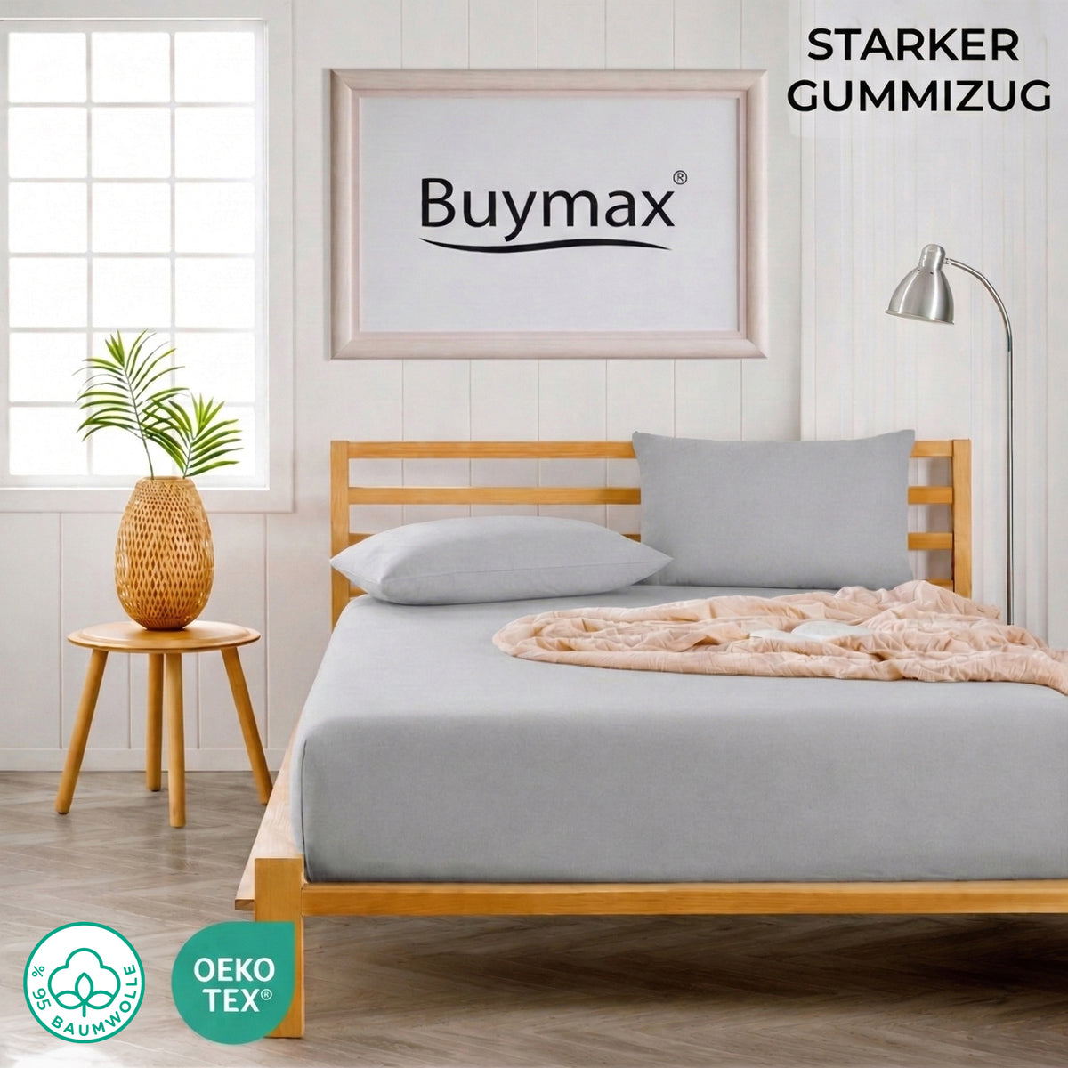 Premium Boxspringbett Spannbettlaken 180x200–200x220 cm – Bild 2