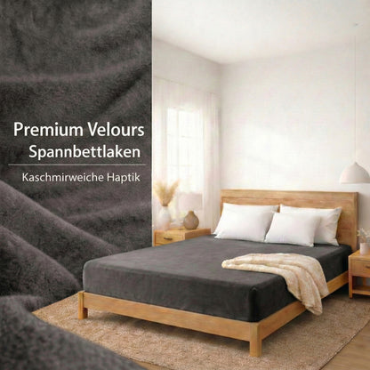 Premium Baumwoll Velours Spannbettlaken 140x200 cm – 160x200 cm – Bild 2