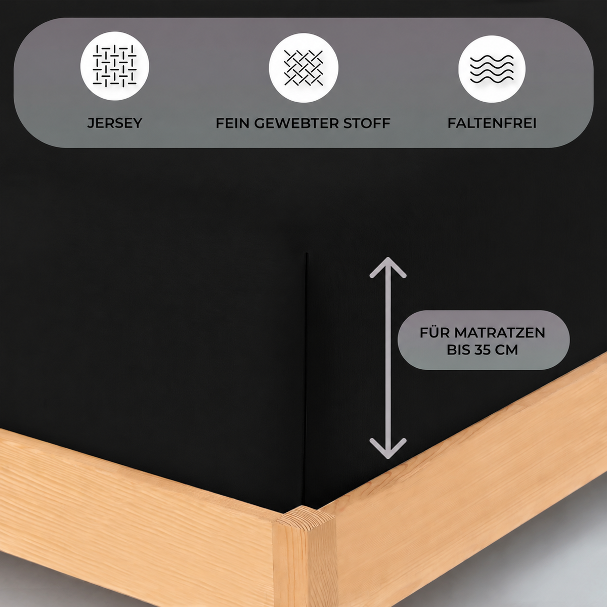 Premium Boxspringbett Spannbettlaken 140x200–160x220 cm – Bild 46