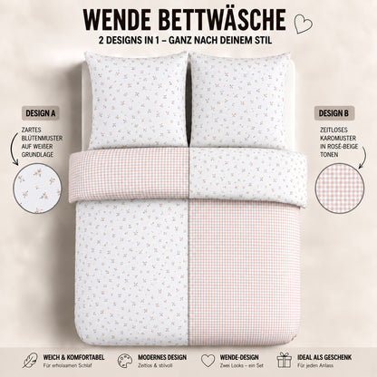 Bettwäsche Poem, Reißverschluss, 80x80 cm Kissenbezug, Polycotton – Bild 3