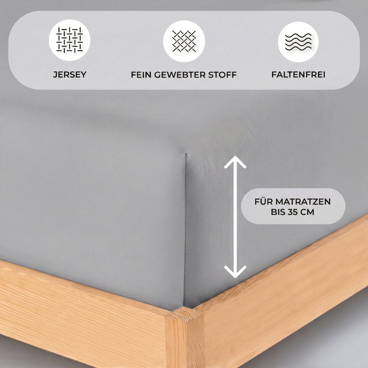 Premium Boxspringbett Spannbettlaken 180x200–200x220 cm – Bild 3