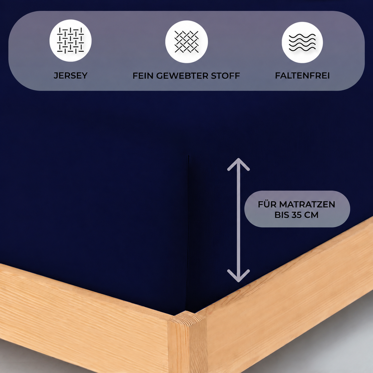 Premium Boxspringbett Spannbettlaken 140x200–160x220 cm – Bild 36