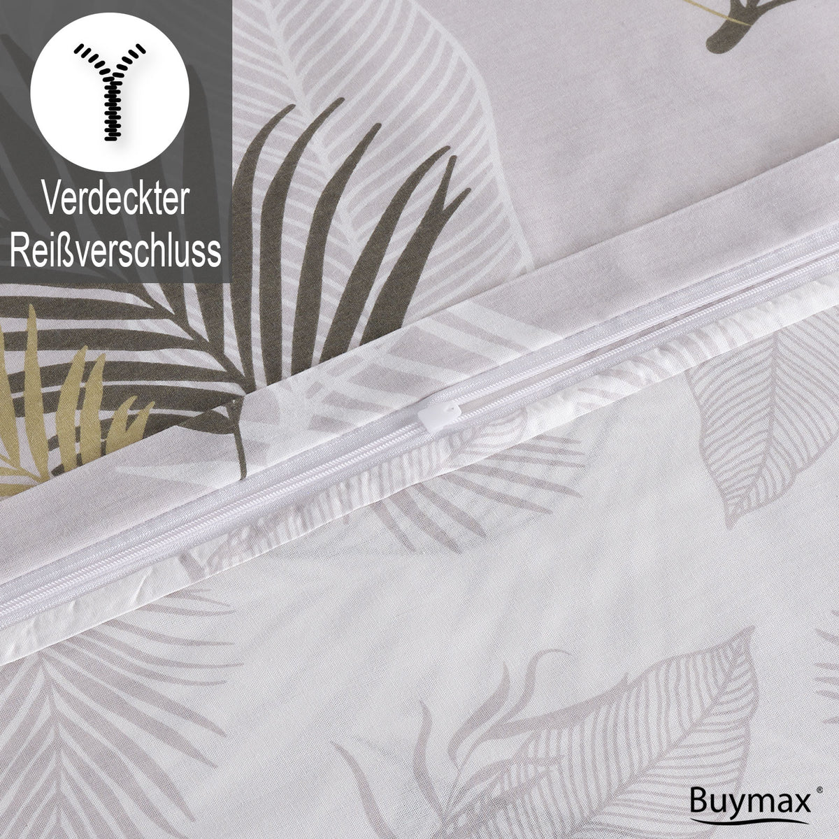Renforcé Bettwäsche Set Sonella, 100% Baumwolle, Reißverschluss, 80x80 cm Kissenbezug – Bild 4