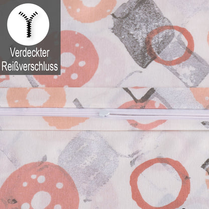 Bettwäsche Ariadne, Reißverschluss, 80x80 cm Kissenbezug, Baumwollmischung – Bild 5