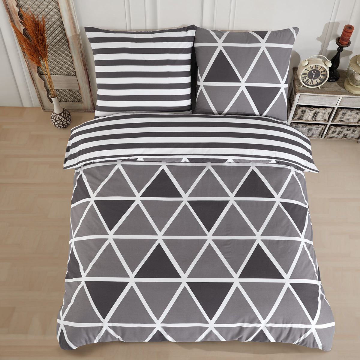 Buymax Renforce Bettwäsche, 100% Baumwolle, Reißverschluss, 135x200 cm, 155x220 cm, 200x200 cm, 200x220 cm