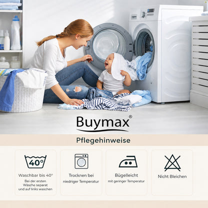 4 teilig Bettwäsche 155x220 Renforcé Uni Anthrazit – Bild 7