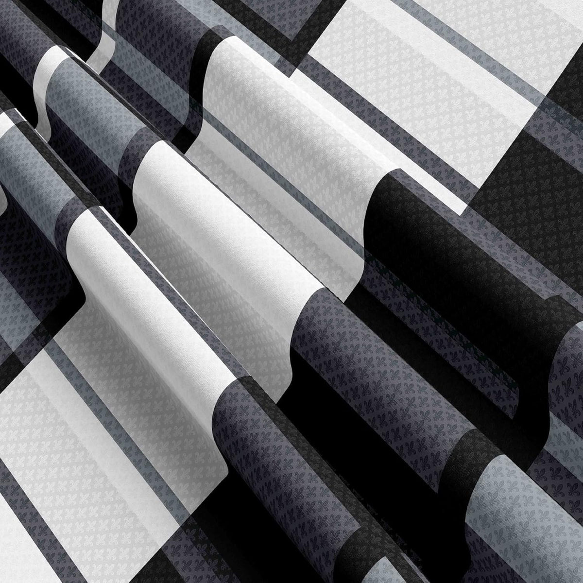 Fleece Bettwäsche, kariert, Winterbettwäsche, Reißverschluss, 80x80 cm Kissenbezug – Bild 4