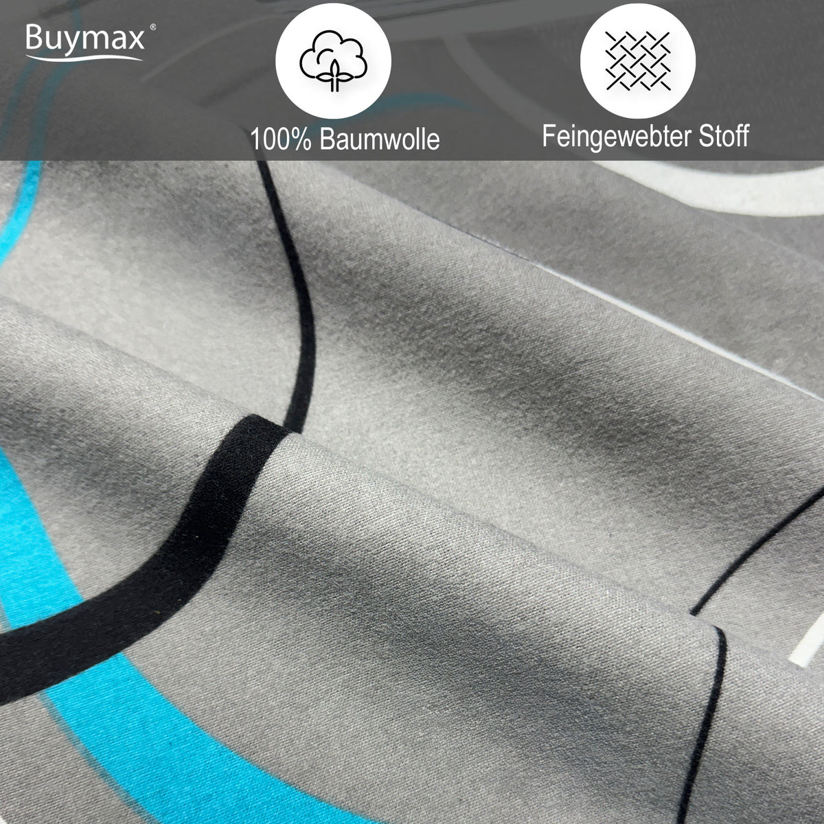 Bettwäsche Biber Wave Grey 