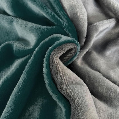 Bettwäsche Teddy Grün_Grau- Material