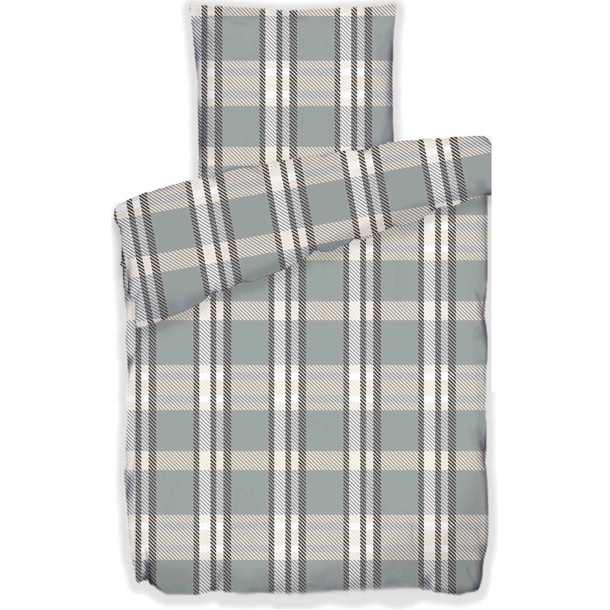 Fleece Bettwäsche "Kästchen", kariert, Winterbettwäsche