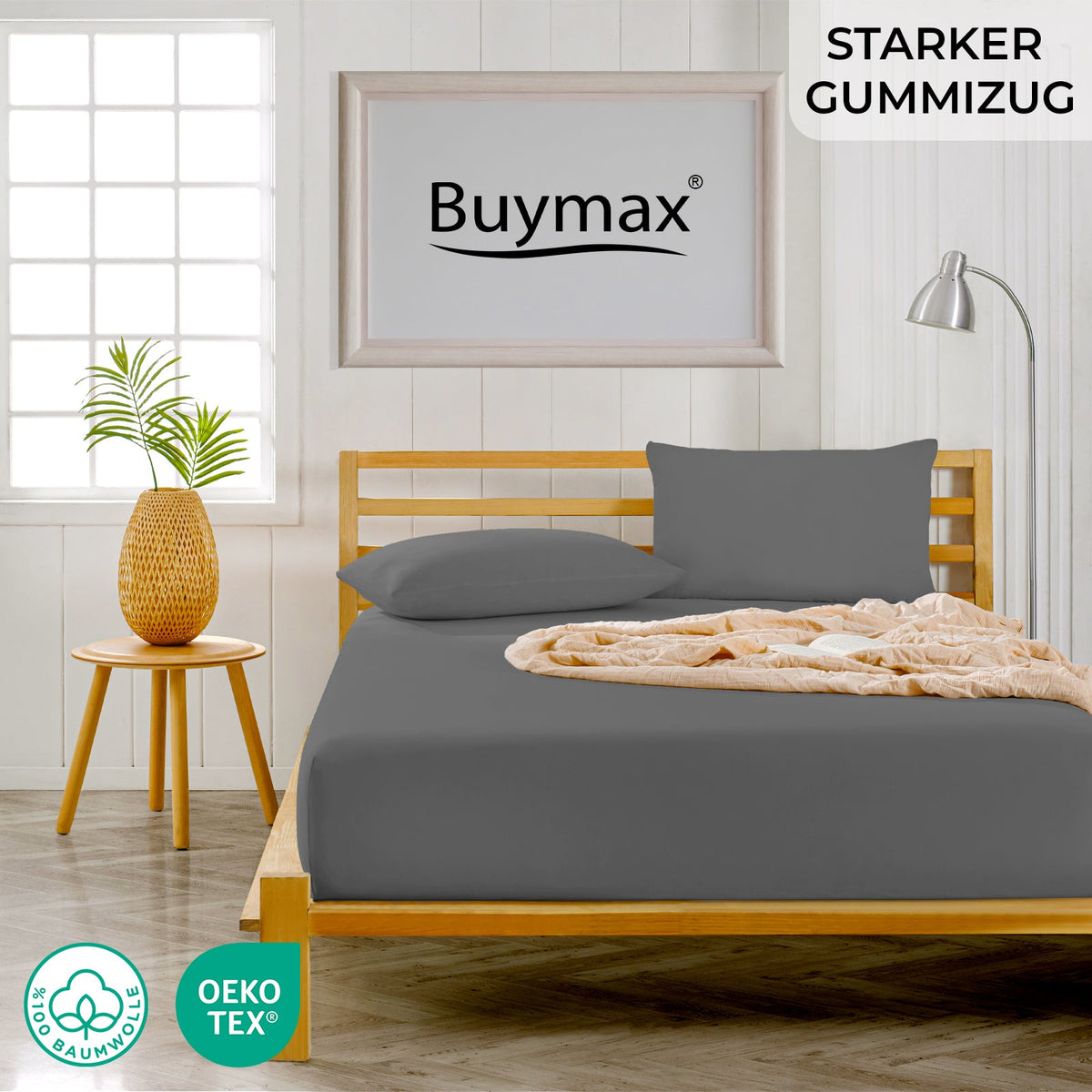 Jersey Spannbettlaken 200x200 cm - Buymax