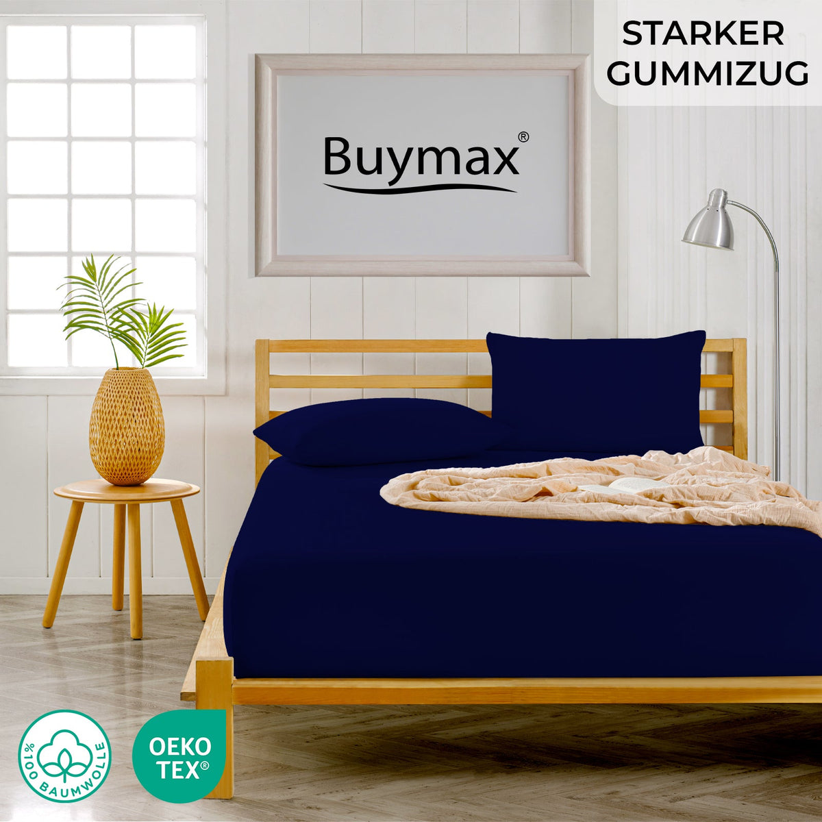 Jersey Spannbettlaken 120x200 cm - Buymax