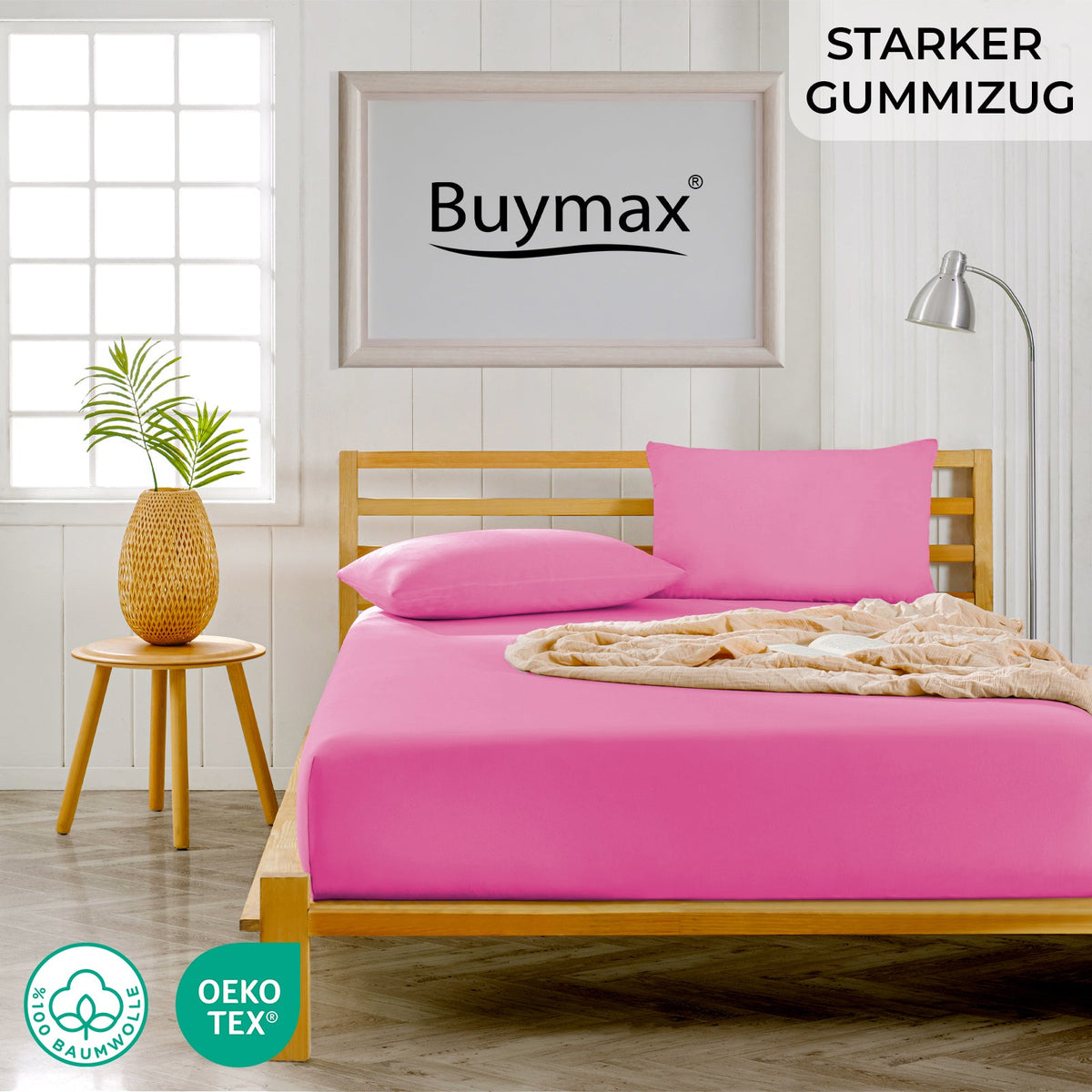 Topper Spannbettlaken 160x200 cm - Buymax