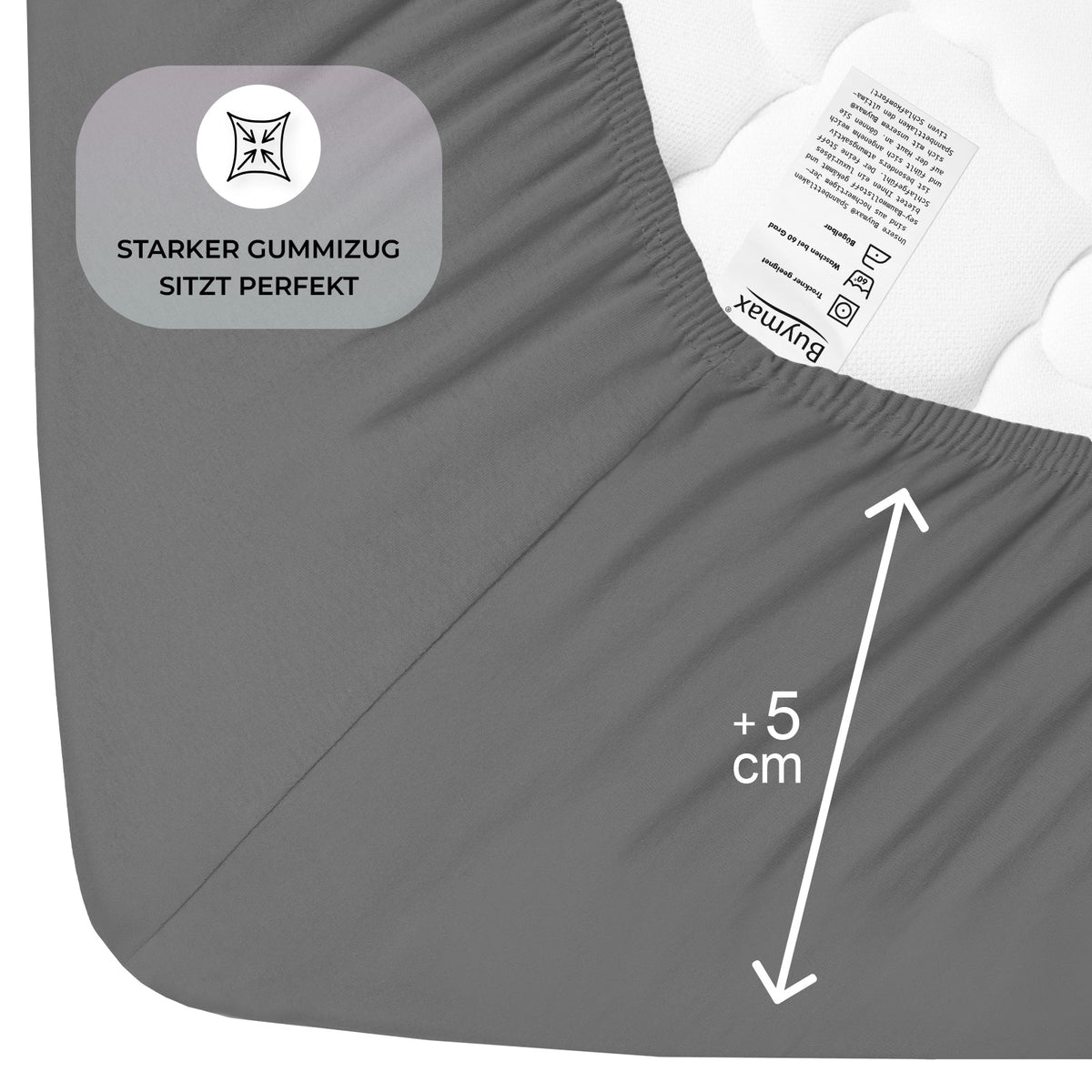 Topper Spannbettlaken 140x200 cm - Buymax