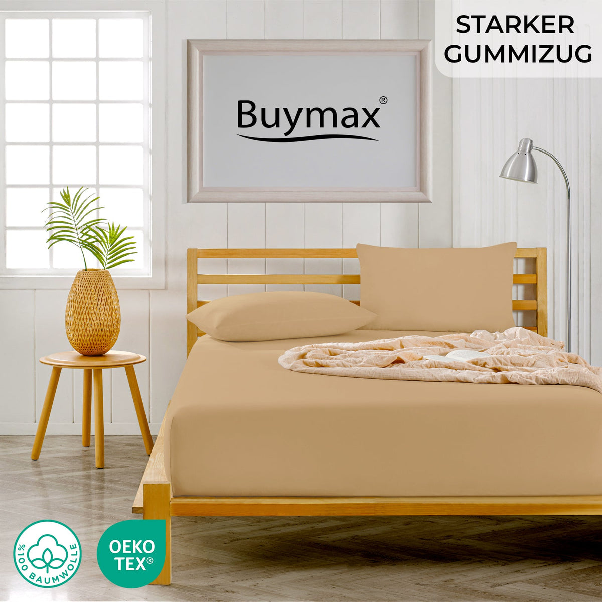 Topper Spannbettlaken 160x200 cm - Buymax