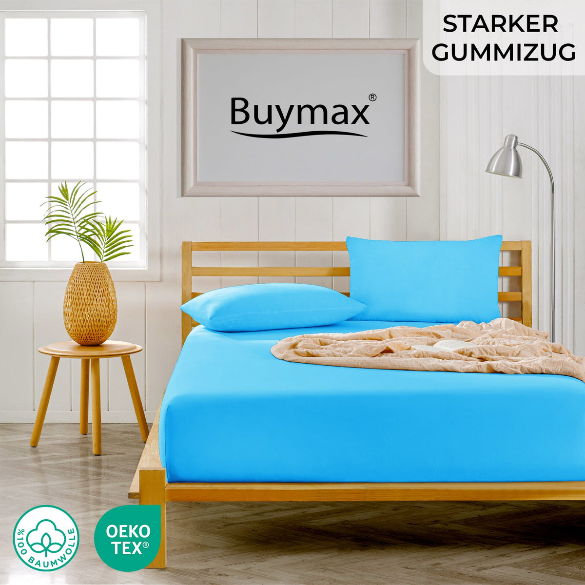 Topper Spannbettlaken 140x200 cm - Buymax