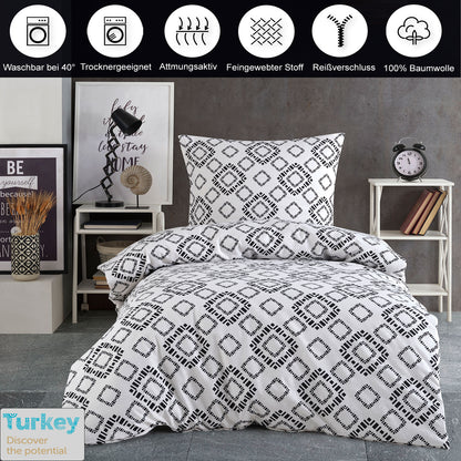 Biber Bettwäsche „Dream“ – 100% Baumwolle, Kuschelig & Warm – Buymax